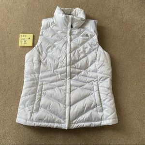 north face 550 down vest women M white